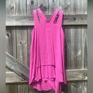 Kaari Blue Pink Layered Dress Size XL